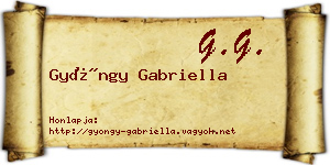 Gyöngy Gabriella névjegykártya